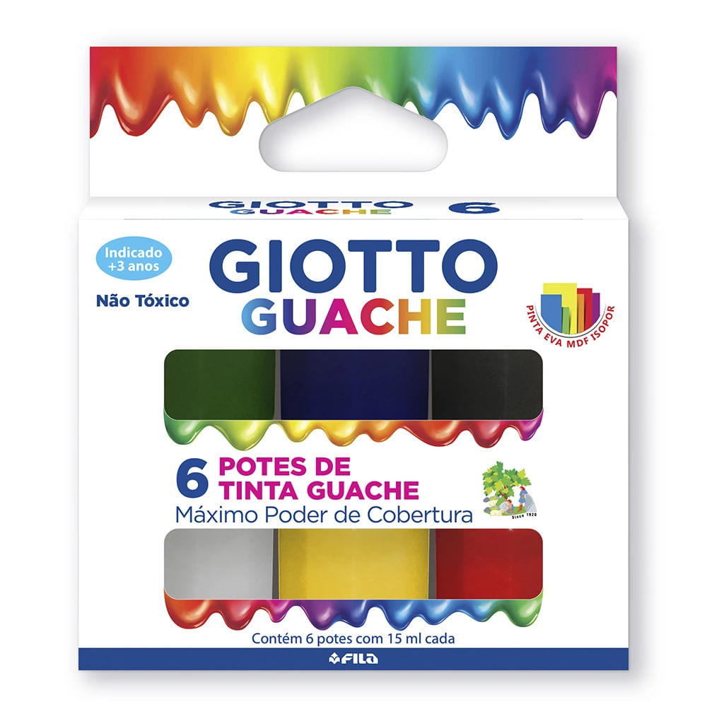 Tinta Guache Canson Giotto 6 Cores 15ml