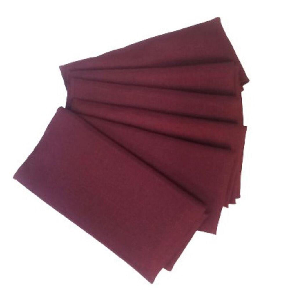 Kit 6 Guardanapos Rafia 38x38 Bordo