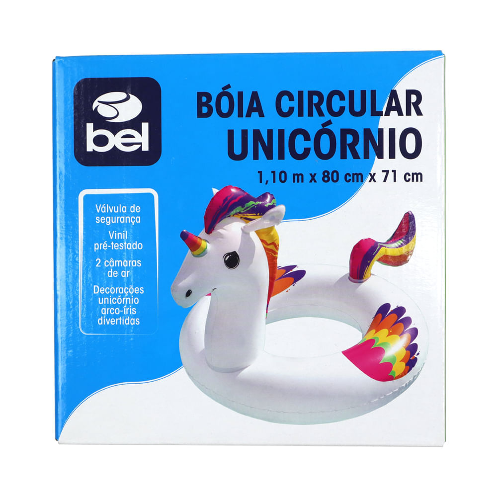 Boia Inflável Circular Unicórnio Bel Único