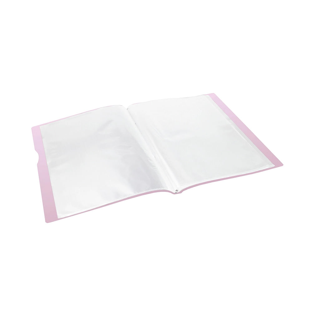 Pasta Catálogo Dello A4 Executive Serena com 30 Envelopes Rosa Pastel 31x24cm