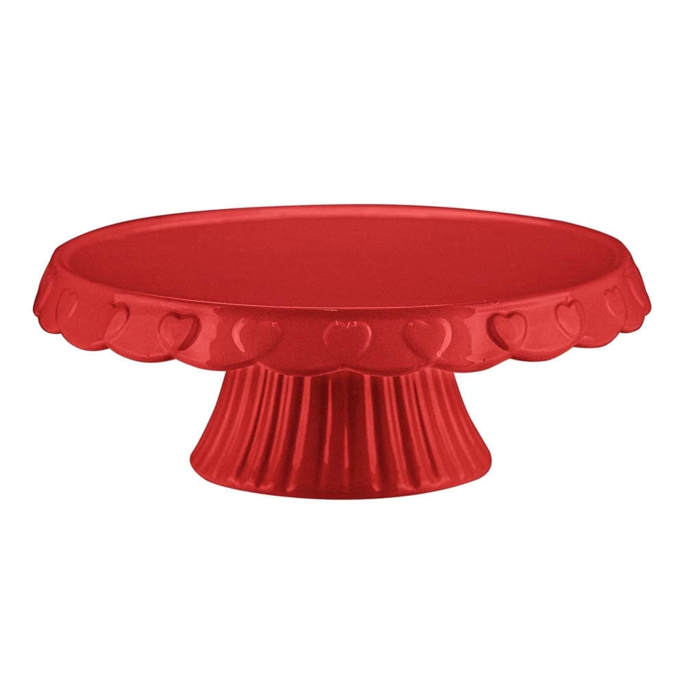 Prato Bolo Le Cake Vermelho 26cm