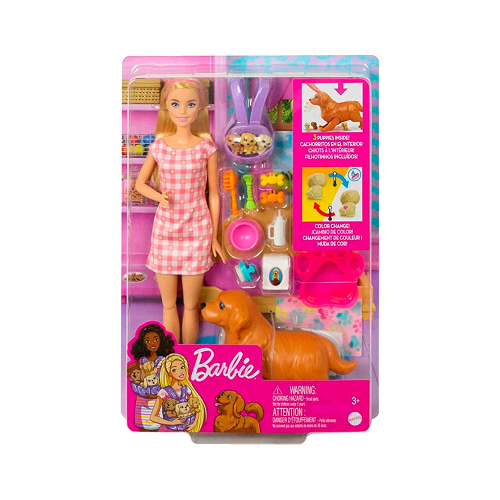 Boneca Barbie Cachorrinhos Recém-Nascidos