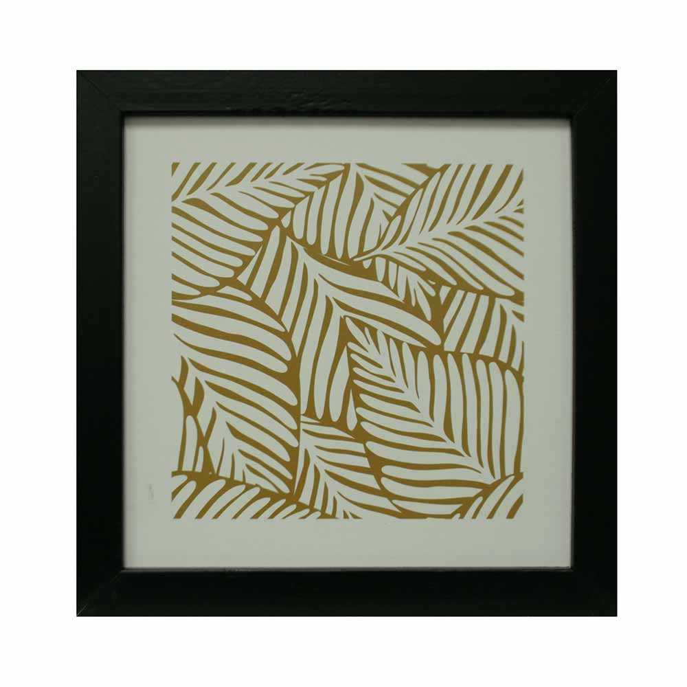 Quadro Decorativo 22x22cm Le Selva MDF Mostarda