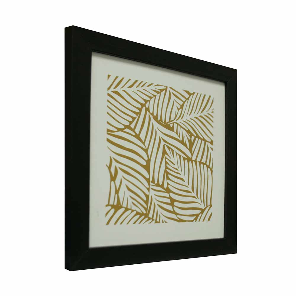 Quadro Decorativo 22x22cm Le Selva MDF Mostarda