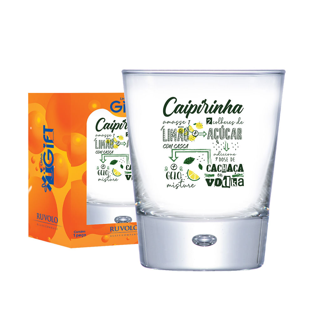 Copo para Caipirinha Ruvolo Strange em Vidro 275ml - Item Sortido