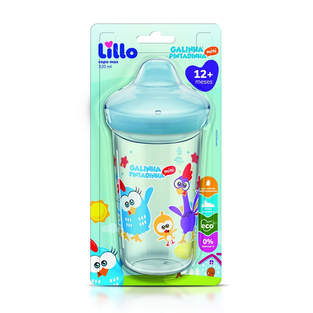 Copo Antivazamento Lillo Max Galinha Pintadinha 320ml