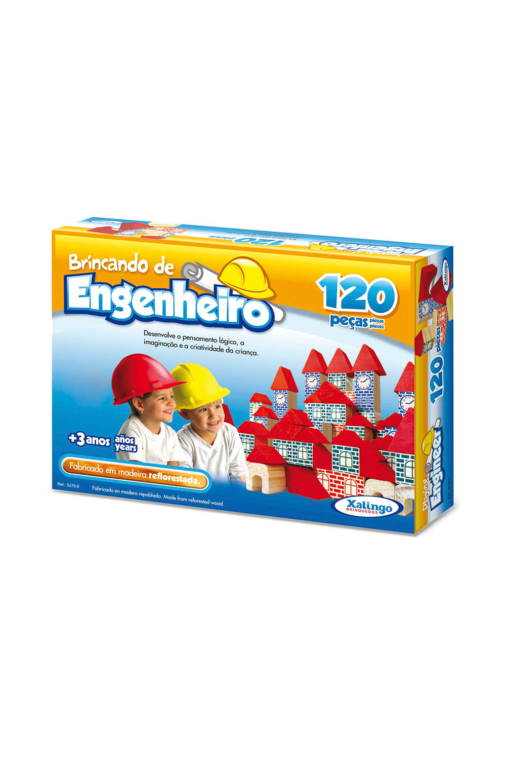 Brincando de Engenheiro Xalingo com 120 Peças