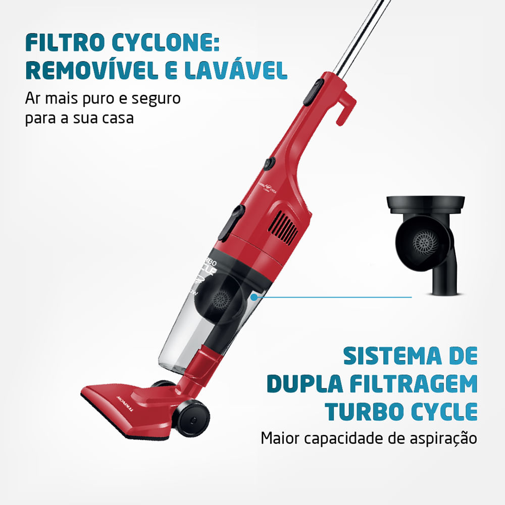 Aspirador de Pó Vertical Mondial Turbo Cycle AP-36 - 1100W 220V