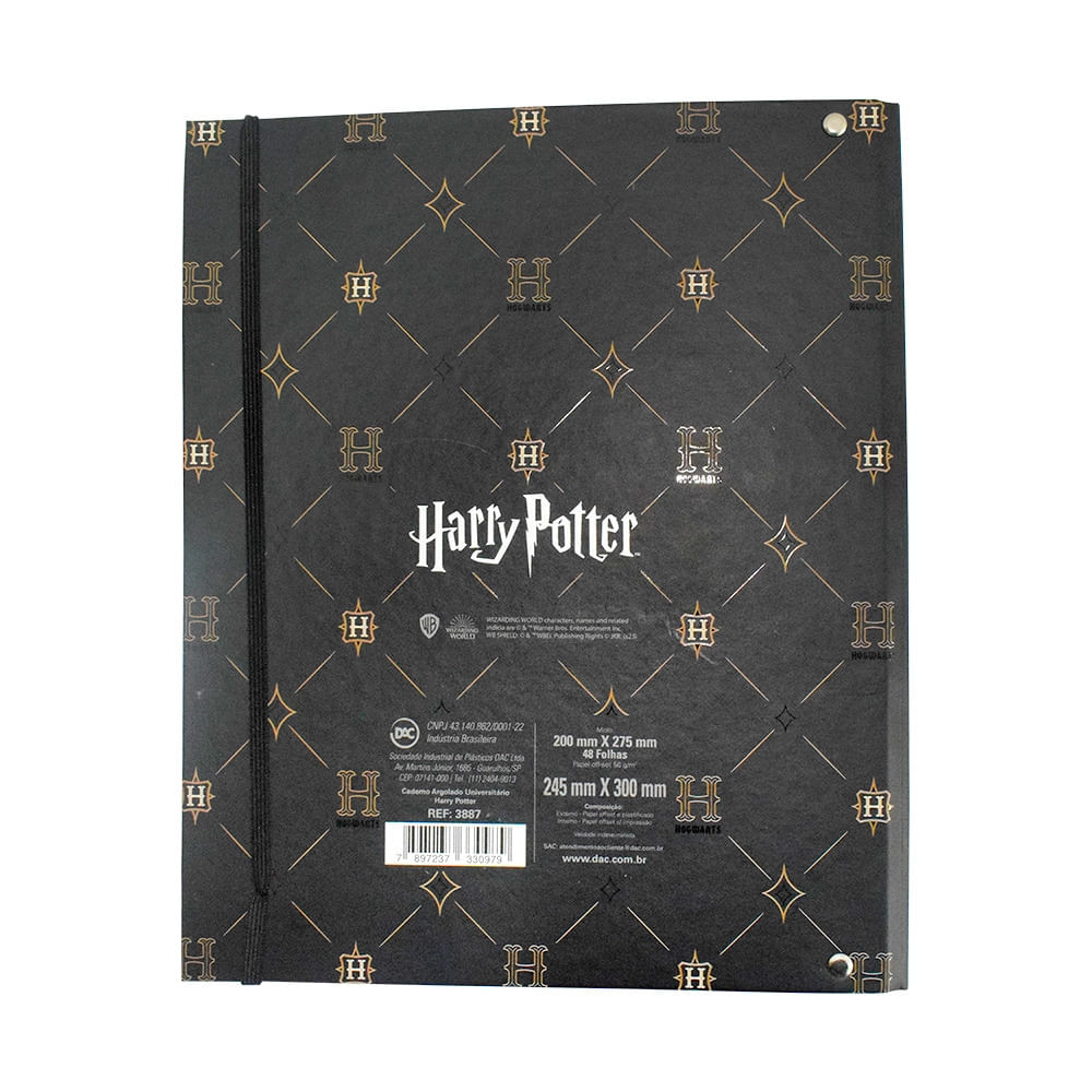 Caderno Universitário Argolado Dac Harry Potter 48 Folhas
