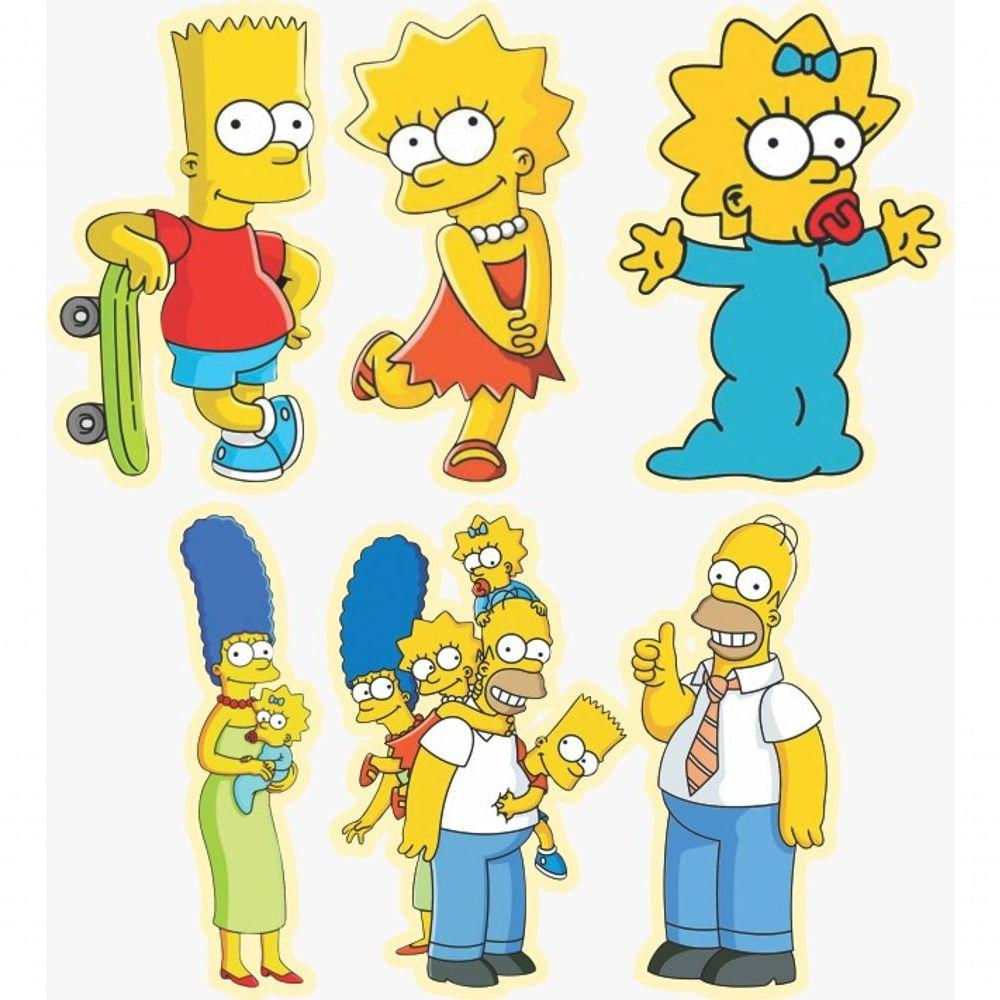 Kit Display De Mesa 6 Peças Para Festa Os Simpsons Mdf