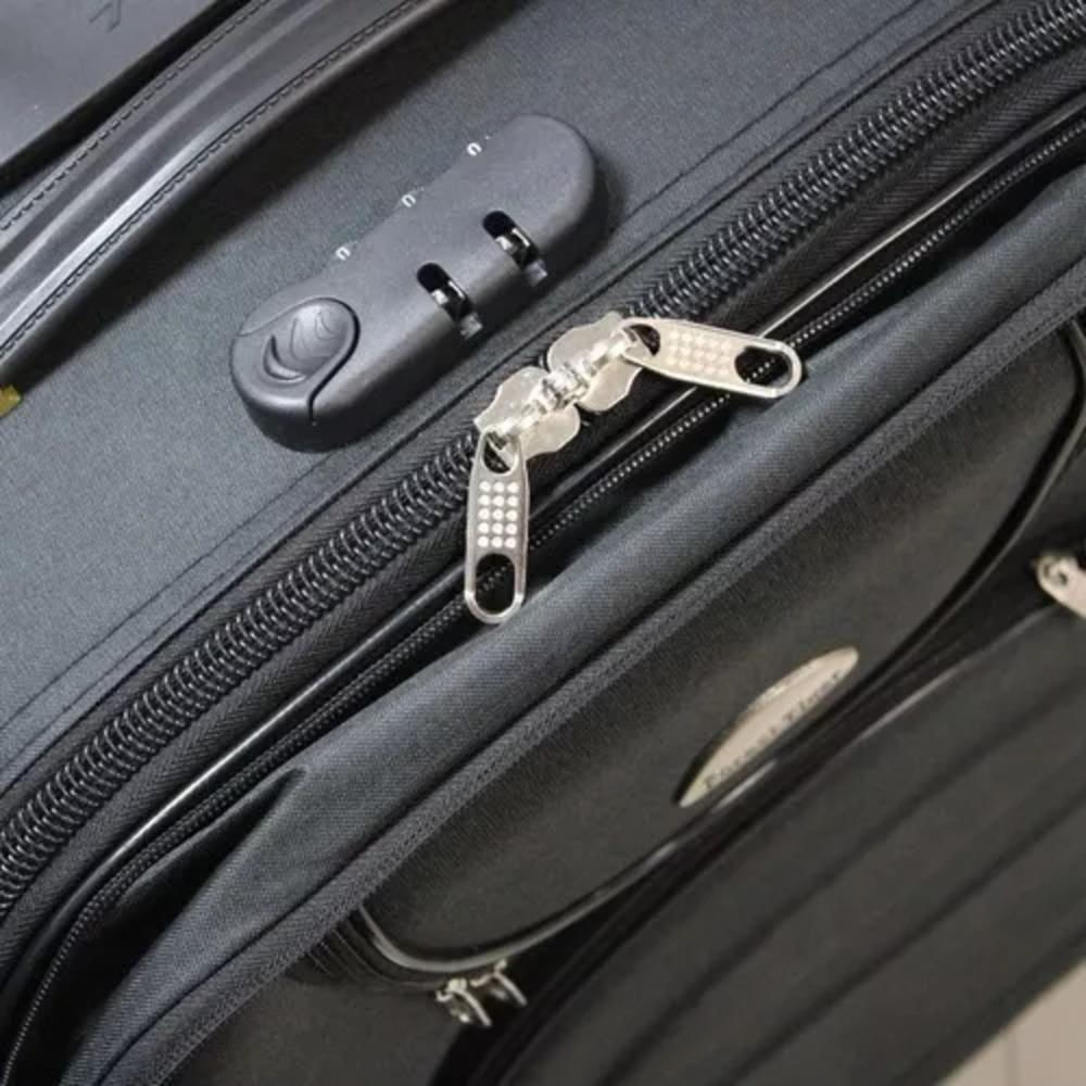 Kit Conjunto De Mala De Viagem Expansivel 360º Com 4 Rodas Giratoria Com 3 Peças Tamanho P M E G Rigida Com Senha Bolso