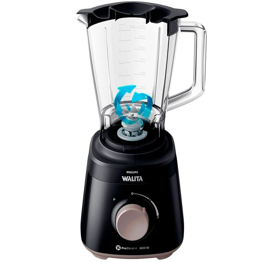 Liquidificador 2 Litros Philips Walita Daily Ri2110/40 Preto / 220V