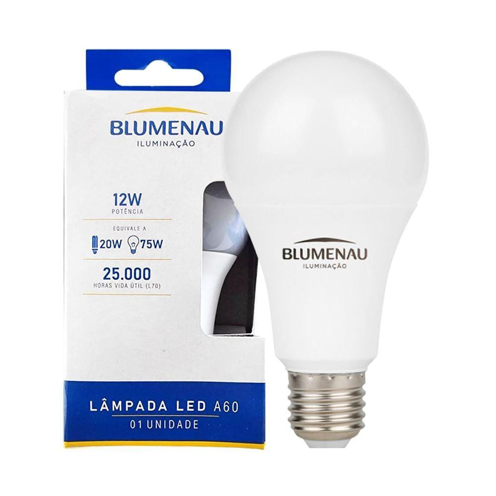 Kit 10 Lâmpadas Led Bulbo A60 12w E27 Bivolt 3000k Quente