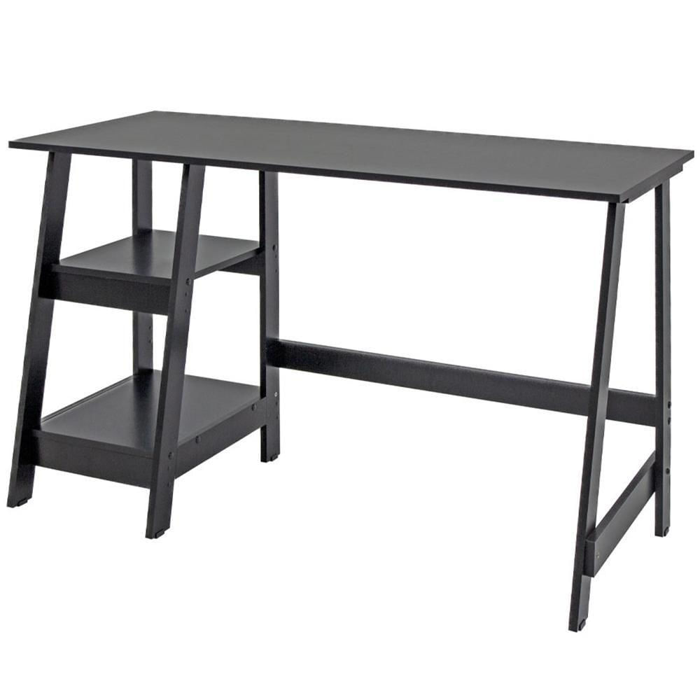 Mesa Escrivaninha Gamer 2 Pateleiras 120 Cm Mc190 Preto Dtall Preto