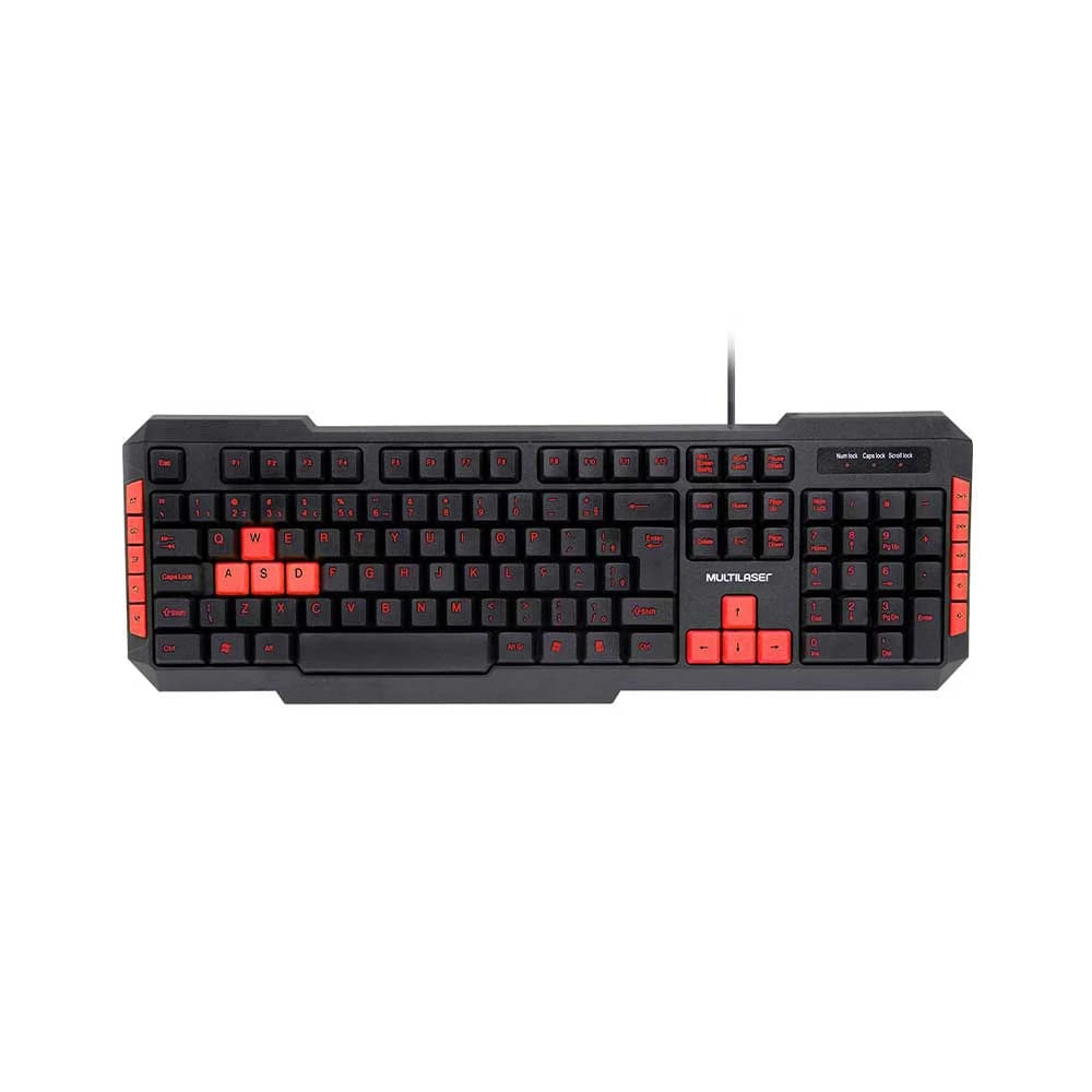 Teclado Gamer Multilaser Vermelho TC160