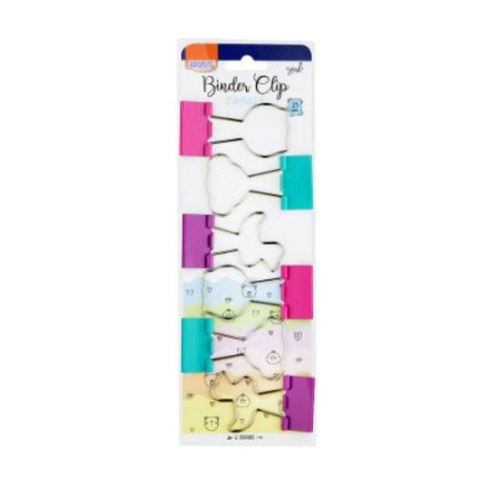 Clips Para Papel Binder 25mm Blister Com 6 Unidades