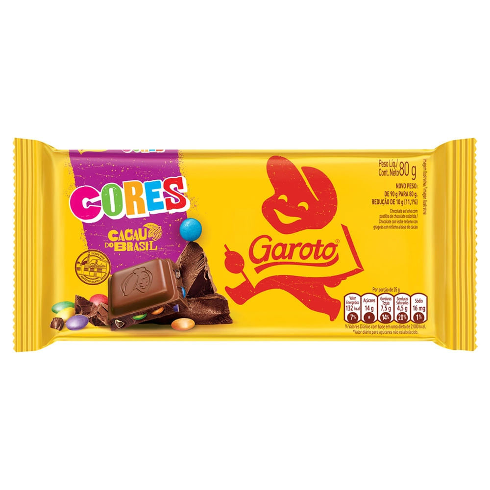 Chocolate Garoto Cores 80g