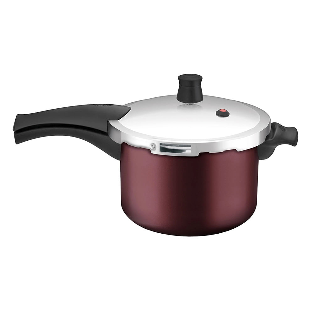 Panela de Pressão Rochedo Pratic Grena com Fechamento Externo 4,5L