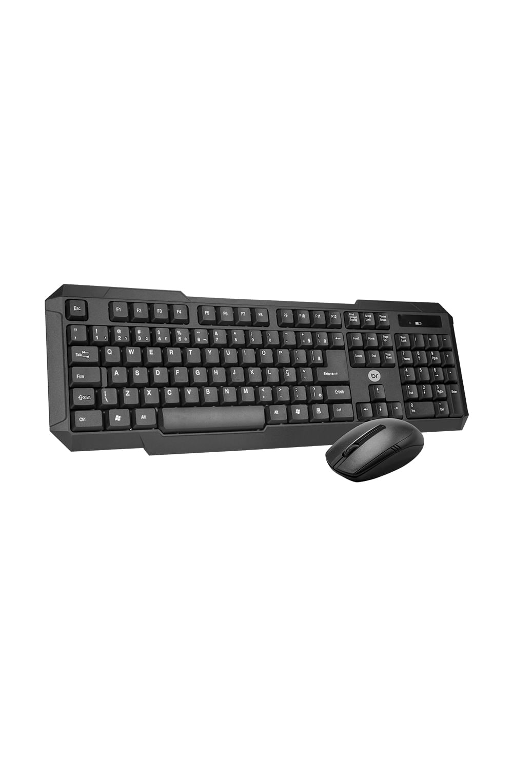 Kit Teclado e Mouse Bright 0055 Sem Fio Slim Preto