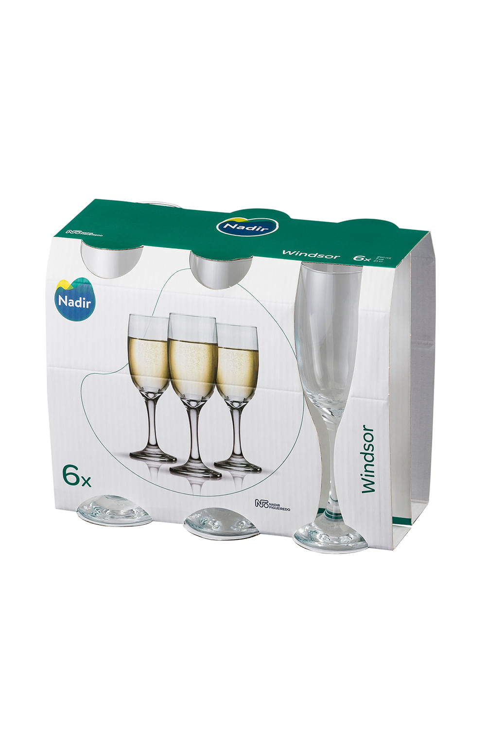 Jogo de Taças para Champanhe Nadir Windsor 210ml 6 Peças