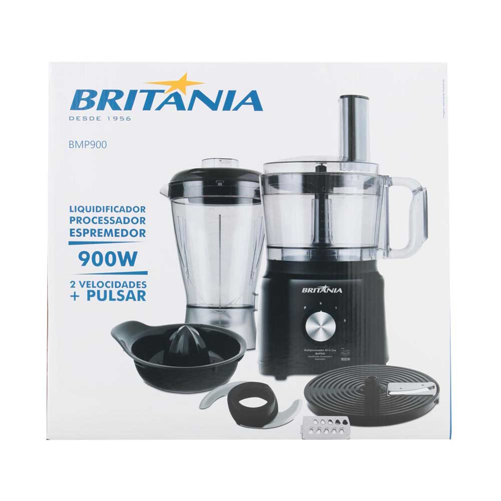 Multiprocessador de Alimentos Britânia BMP900P 5 em 1 - 127V