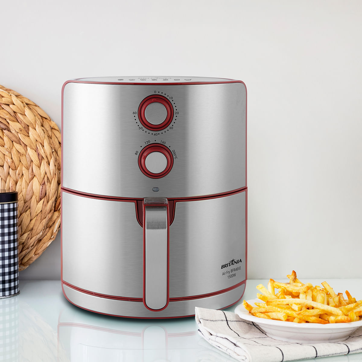 Fritadeira Sem Óleo Air Fryer 8 Litros AFN-80-RI Mondial - Le biscuit