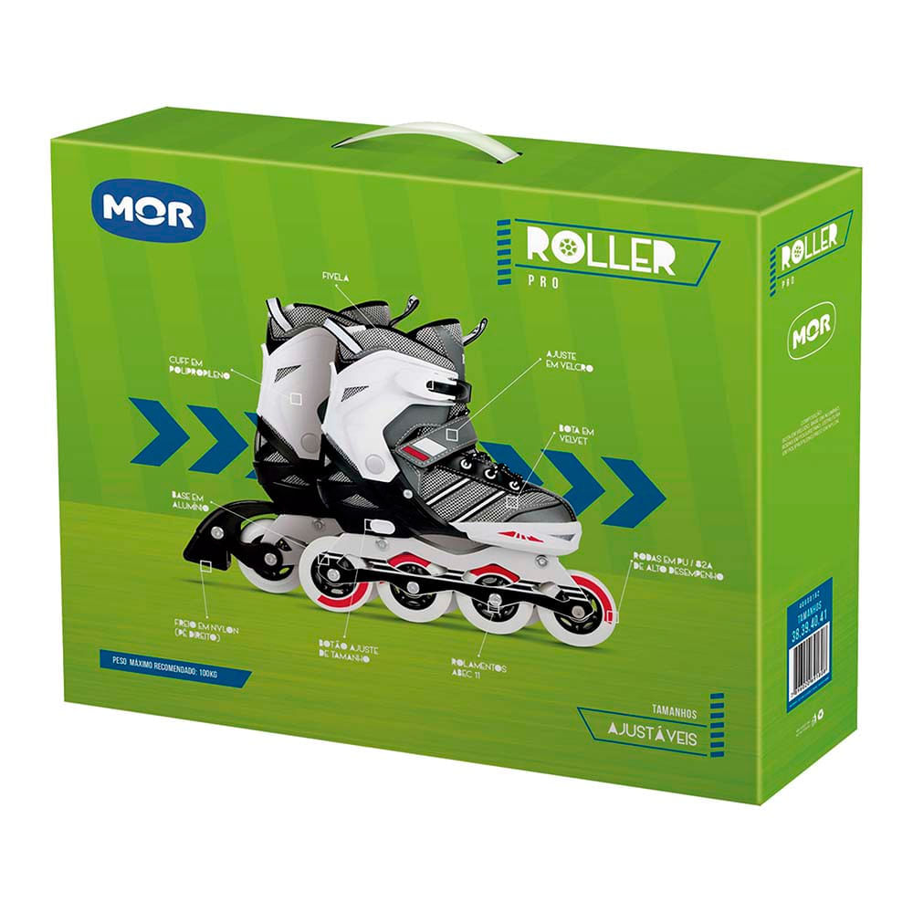 Roller Pro Cinza Tamanho M 34-37