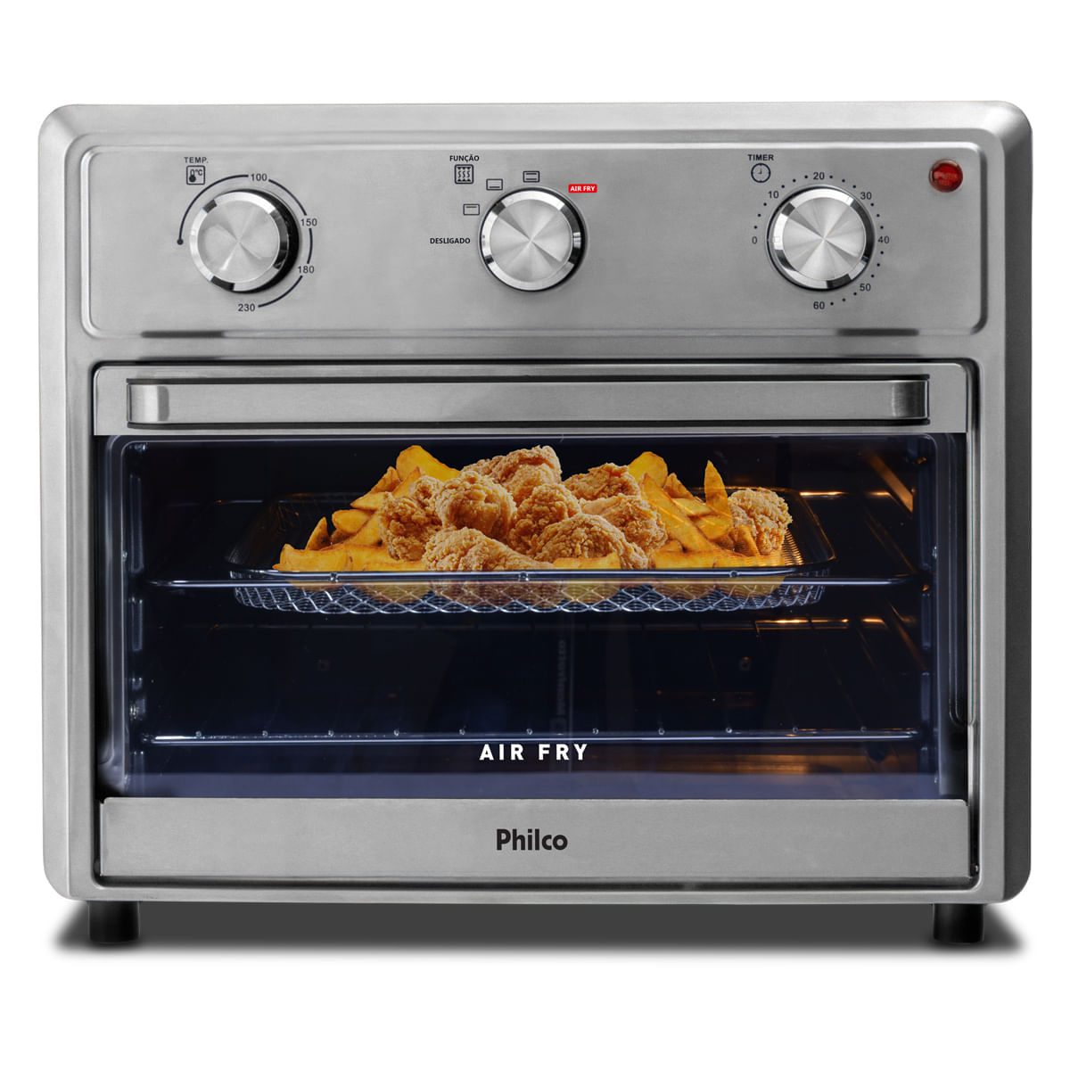 Forno Elétrico Philco PFE25I Air Fryer 2 em 1 Esmaltado 25L 220V