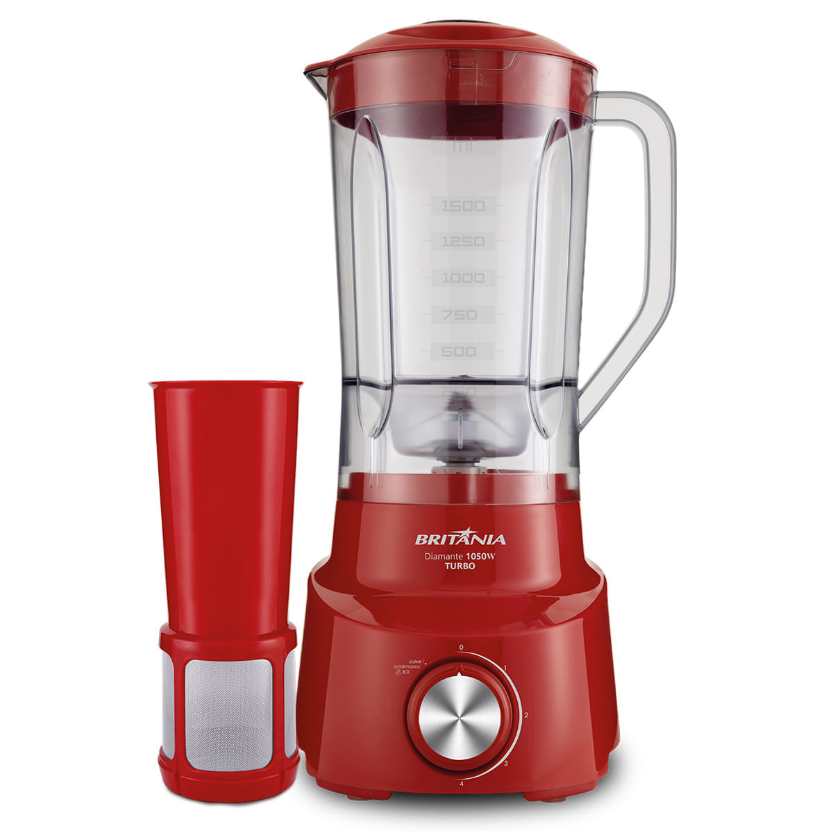 Liquidificador Britânia Diamante Vermelho 900W 220V