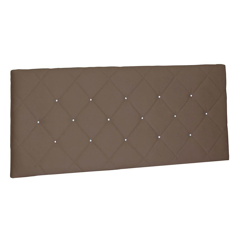 Cabeceira Painel Queen 1,60m Tânia Suede Caramelo