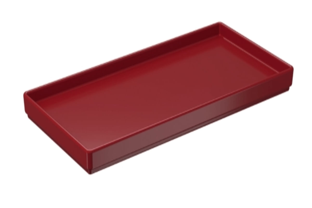 Prato Sushi Japones Retangular uno 27x13x1,5 cm Vermelho