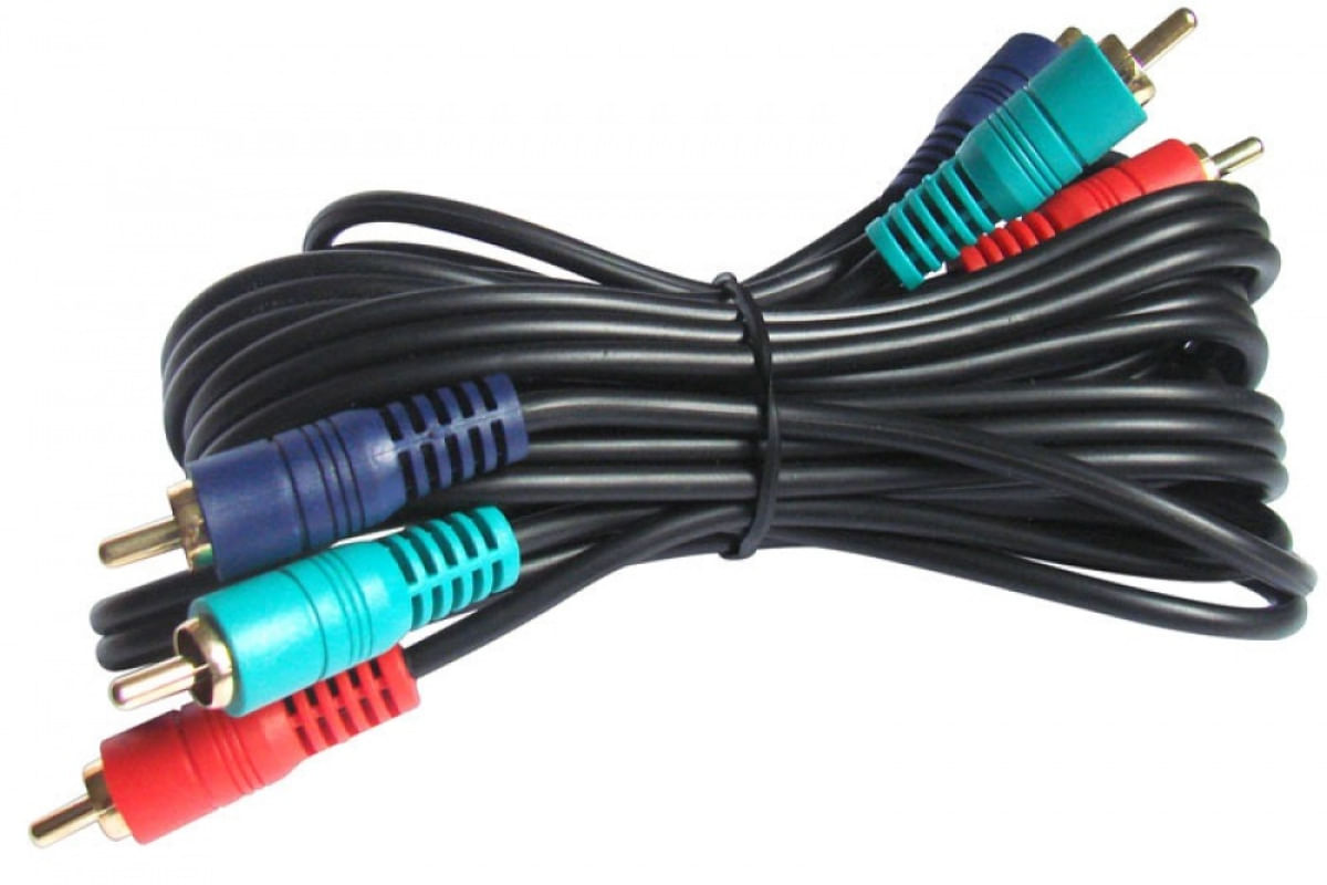 Cabo Video Componente 3 RCA x 3 RCA 2 Metros