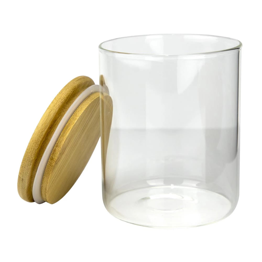 Pote para Mantimento Cazza em Vidro Borosilicato Hermético com Tampa Bambu 750ml