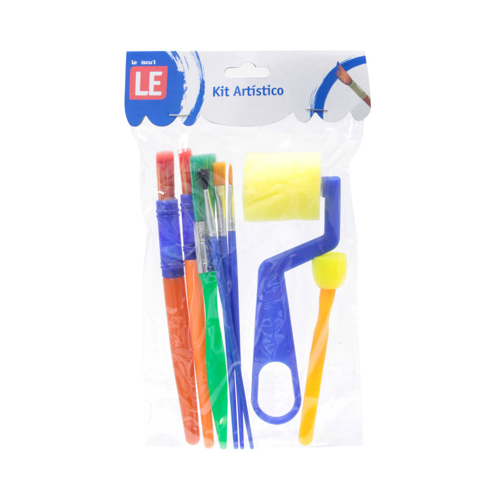 Kit Pincel para Pintura Le Escolar com 8 Unidades