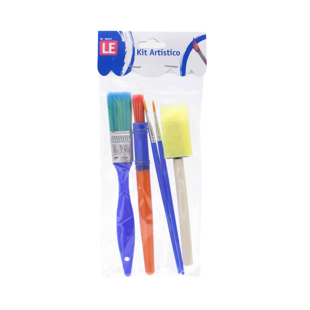 Kit Pincel para Pintura Le Escolar com 5 Unidades