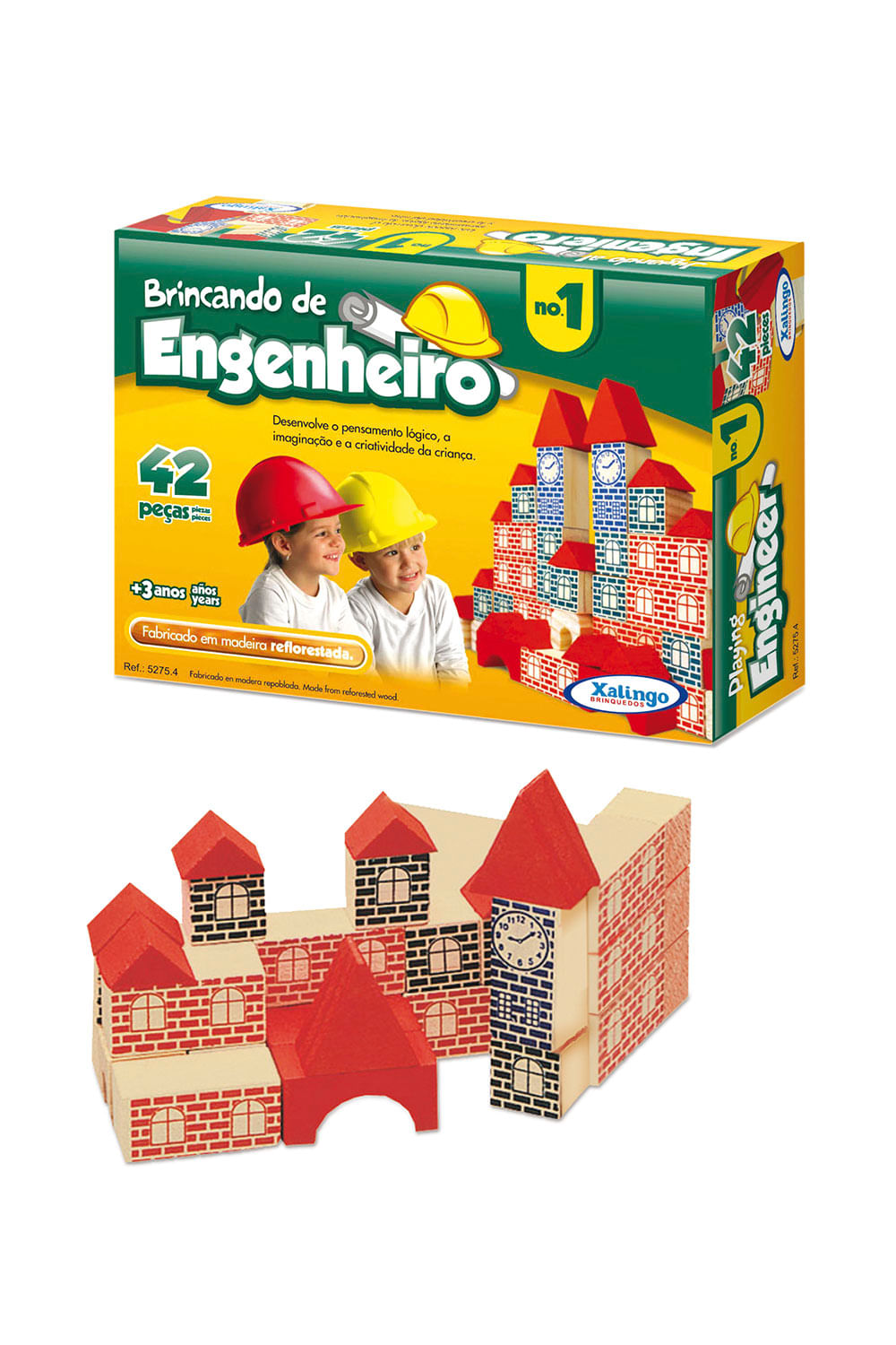 Brincando de Engenheiro Xalingo com 42 Peças