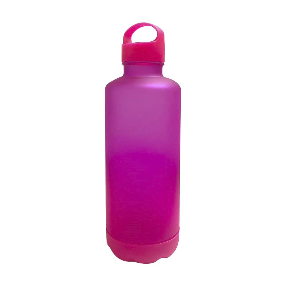 Garrafa Squeeze São Bernardo com Tampa Rosca Degradê Rosa 800ml