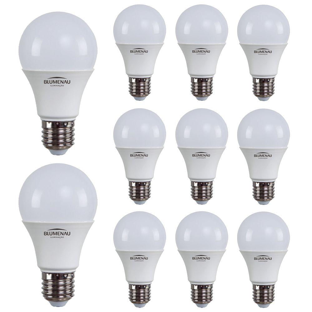 Kit 20 Lâmpadas Led Bulbo A60 9w E27 Bivolt 4000k Neutro