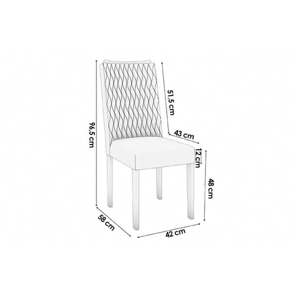 Cadeira De Cozinha 2cad157ea Kit 4 Un Eucalipto Linho Bege A019