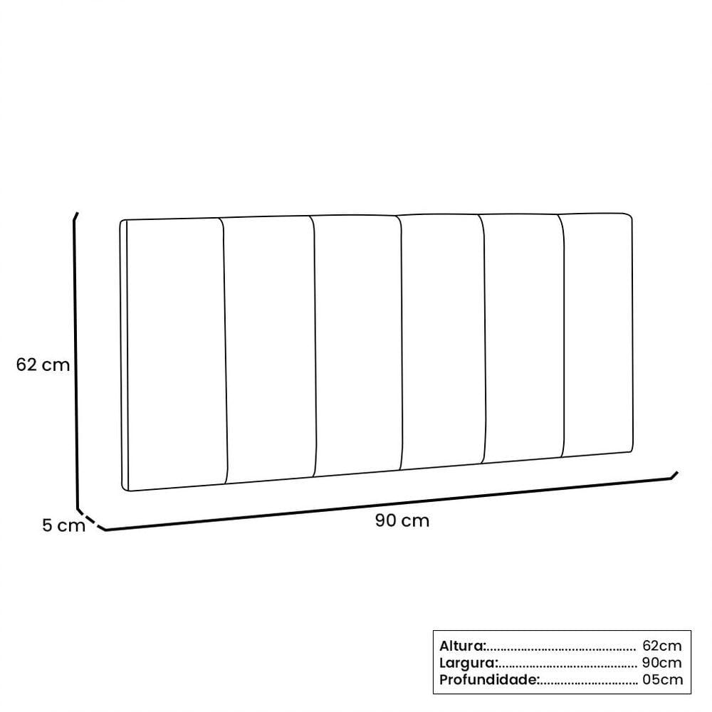 Cabeceira Painel Solteiro 0,90m Ravenna Corano Marrom