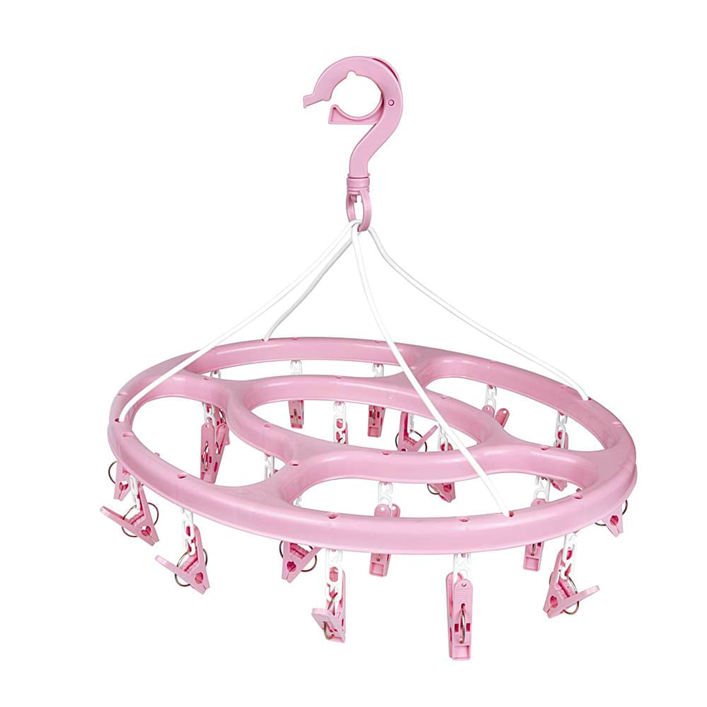 Mini-varal Oval 24 Prendedores - Rosa