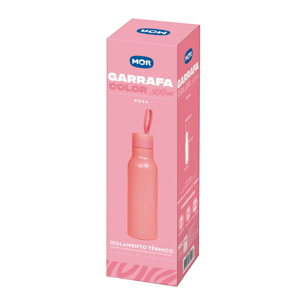 Garrafa Color 500ml Rosa