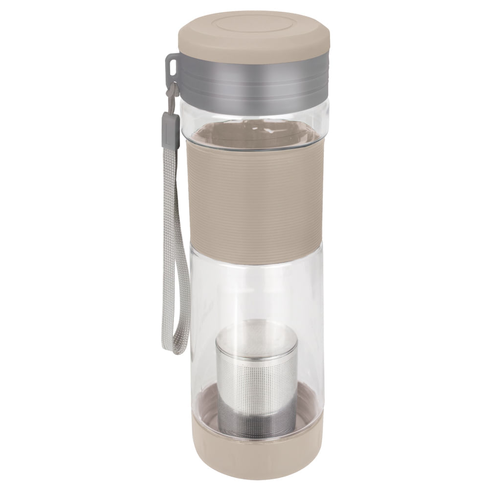 Garrafa com Infusor Bege 550ml