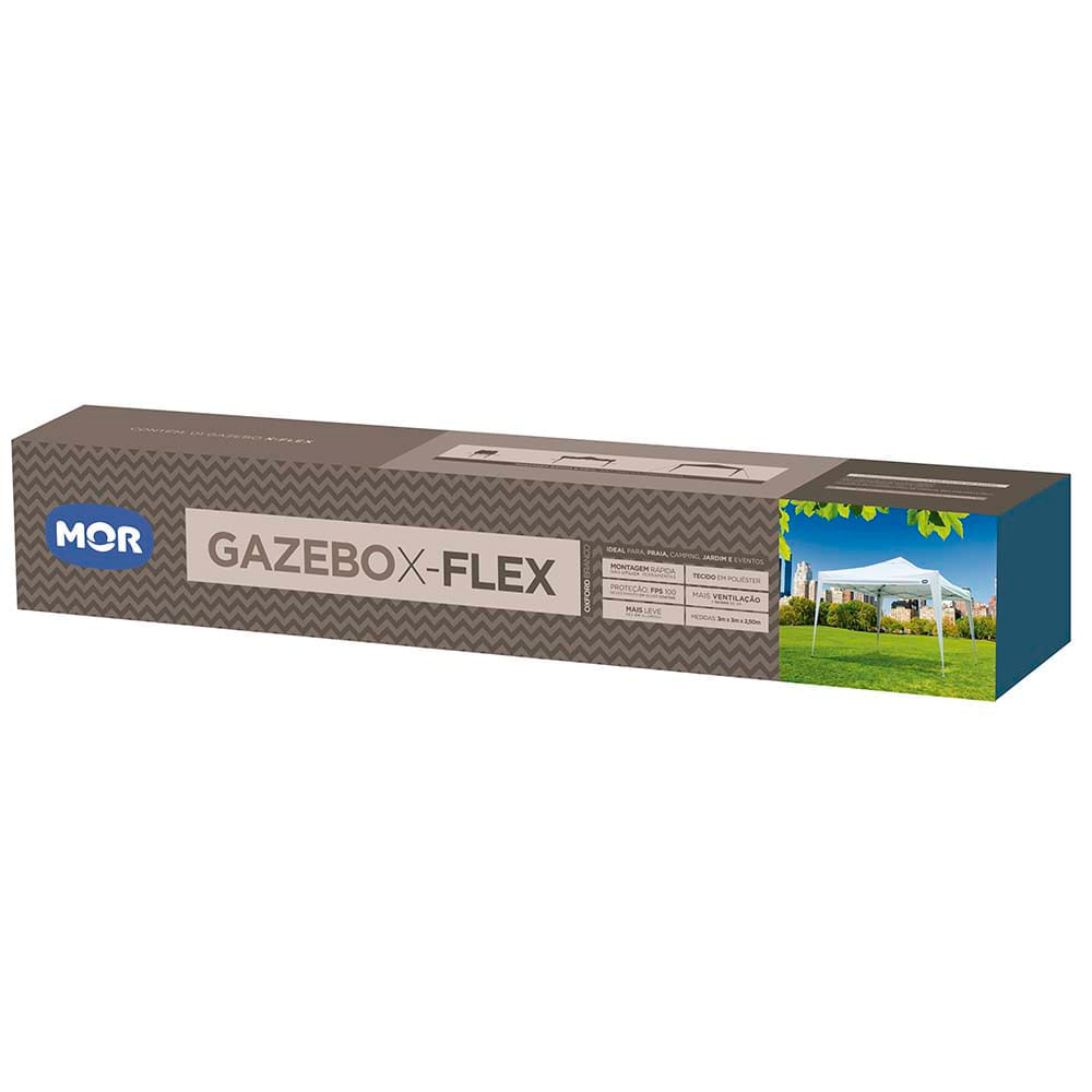 Gazebo X-Flex Oxford com Silvercoating Branco 3m x 3m