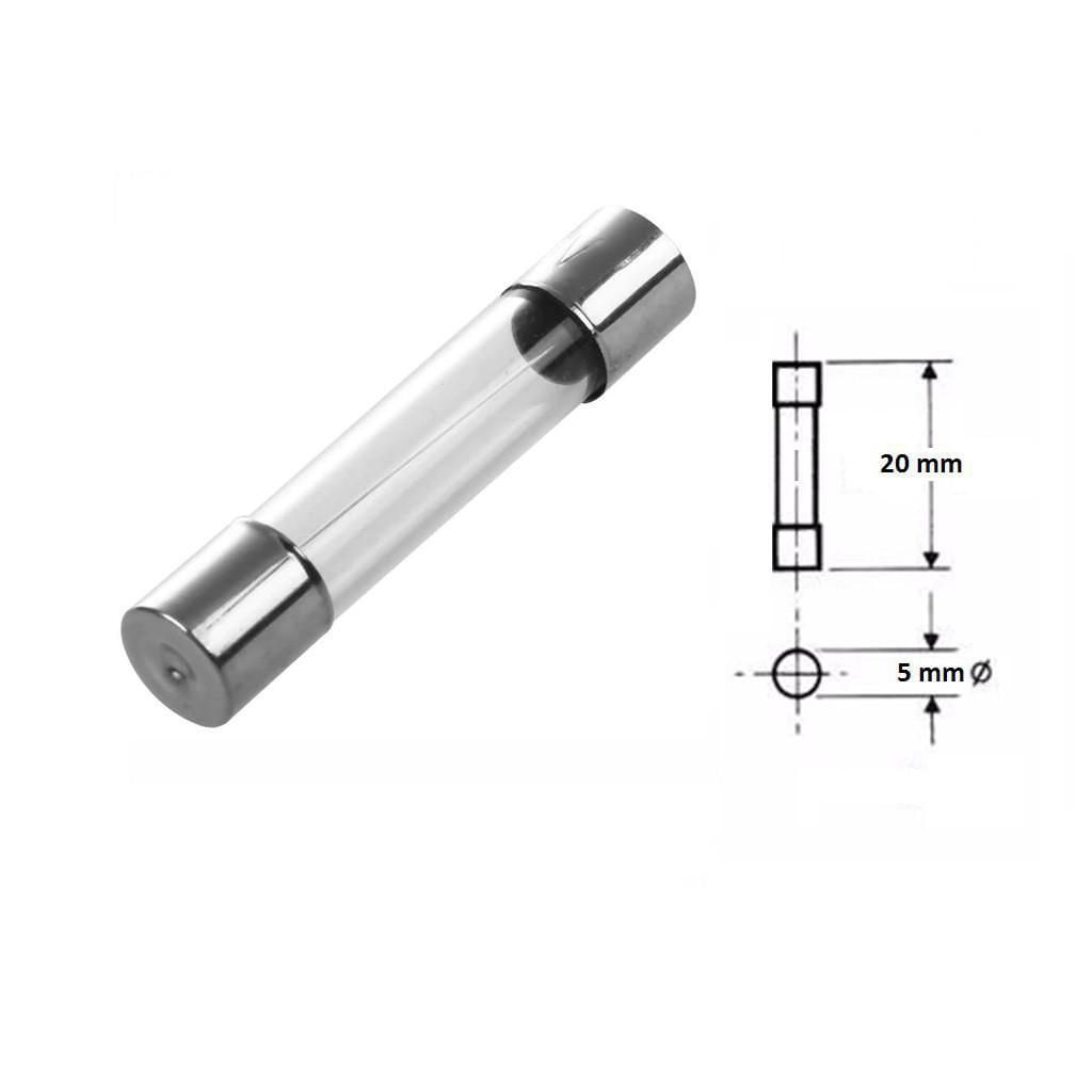 5 Unidades D0 Fusivel Vidro Pequeno Corrente 10A Dimensão 5 X 20Mm Tensão 110V 127V 220V 250V Bivolt Para Nobreak