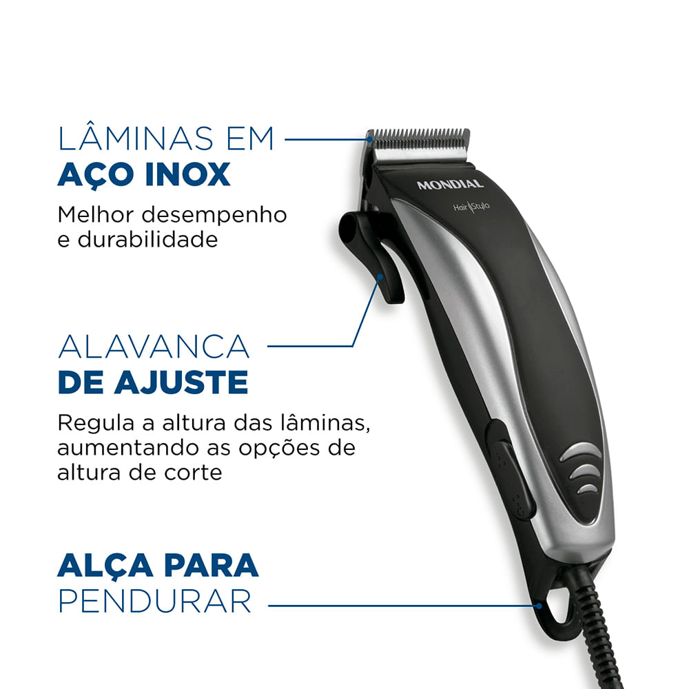 Máquina de Cortar Cabelo Mondial CR02 - 220V