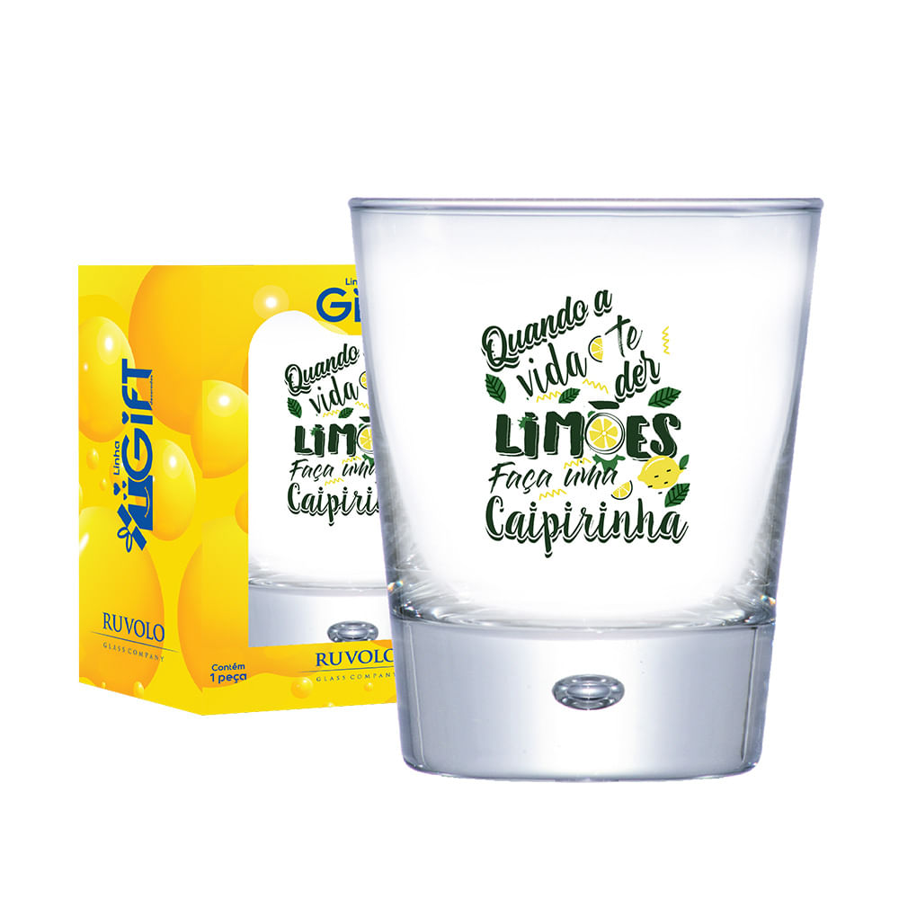 Copo para Caipirinha Ruvolo Strange em Vidro 275ml - Item Sortido