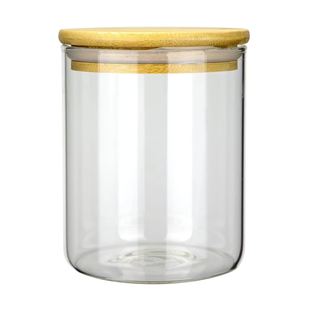 Pote para Mantimento Cazza em Vidro Borosilicato Hermético com Tampa Bambu 750ml