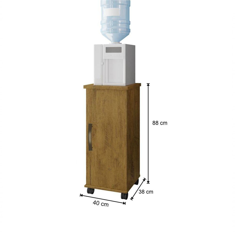 Balcão Para Cozinha Com 1 Porta E Pés De Rodinha Sofia 40x88cm Canela