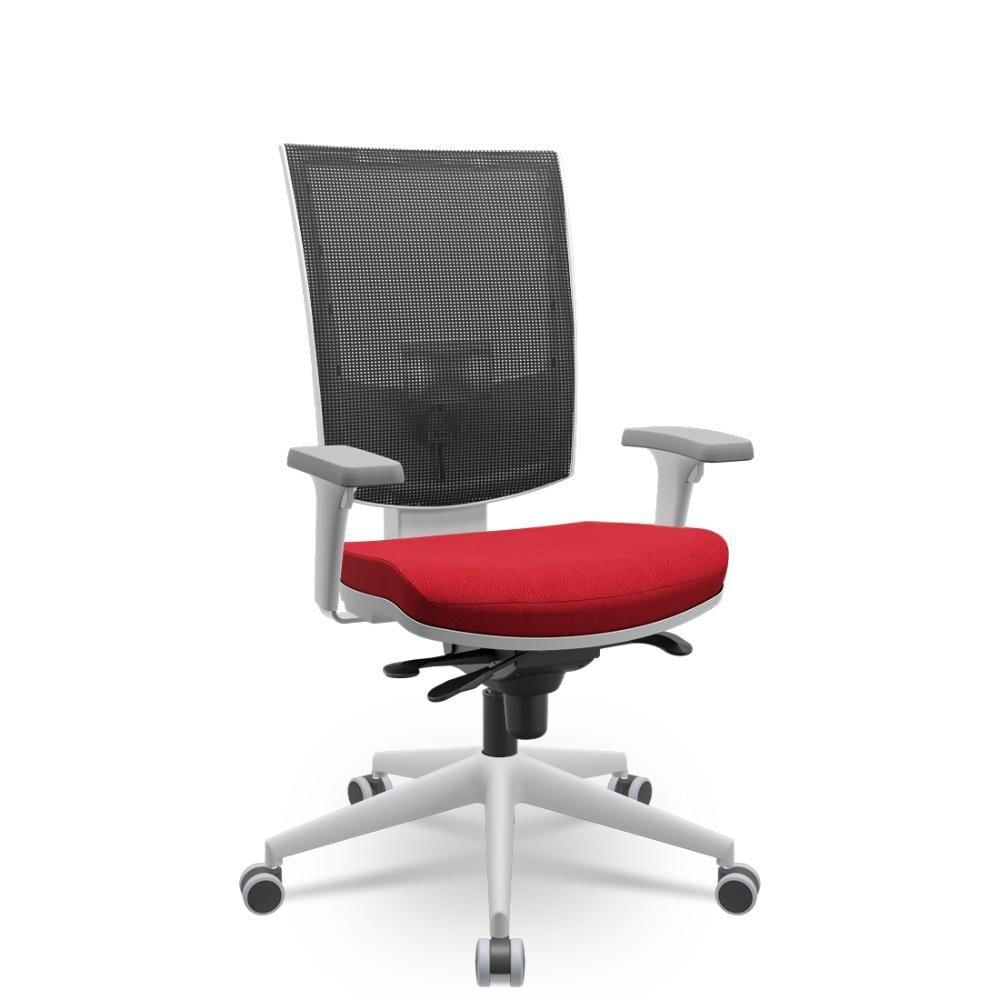 Cadeira Flash Presidente Slider Cinza/vermelho